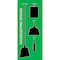 5S Supplies 5S Housekeeping Shadow Board Broom Station Version 13 - Green Board / Black Shadows  With Broom HSB-V13-GREEN-KIT - alternate 1